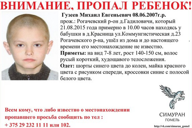 Пропавший в Рогачевском районе 8-летний мальчик найден утонувшим в колодце