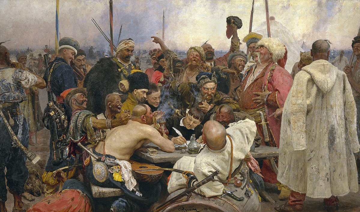 1200px-Ilja_Jefimowitsch_Repin_-_Reply_of_the_Zaporozhian_Cossacks_-_Yorck 1200px-Ilja_Jefimowitsch_Repin_-_Reply_of_the_Zaporozhian_Cossacks_-_Yorck