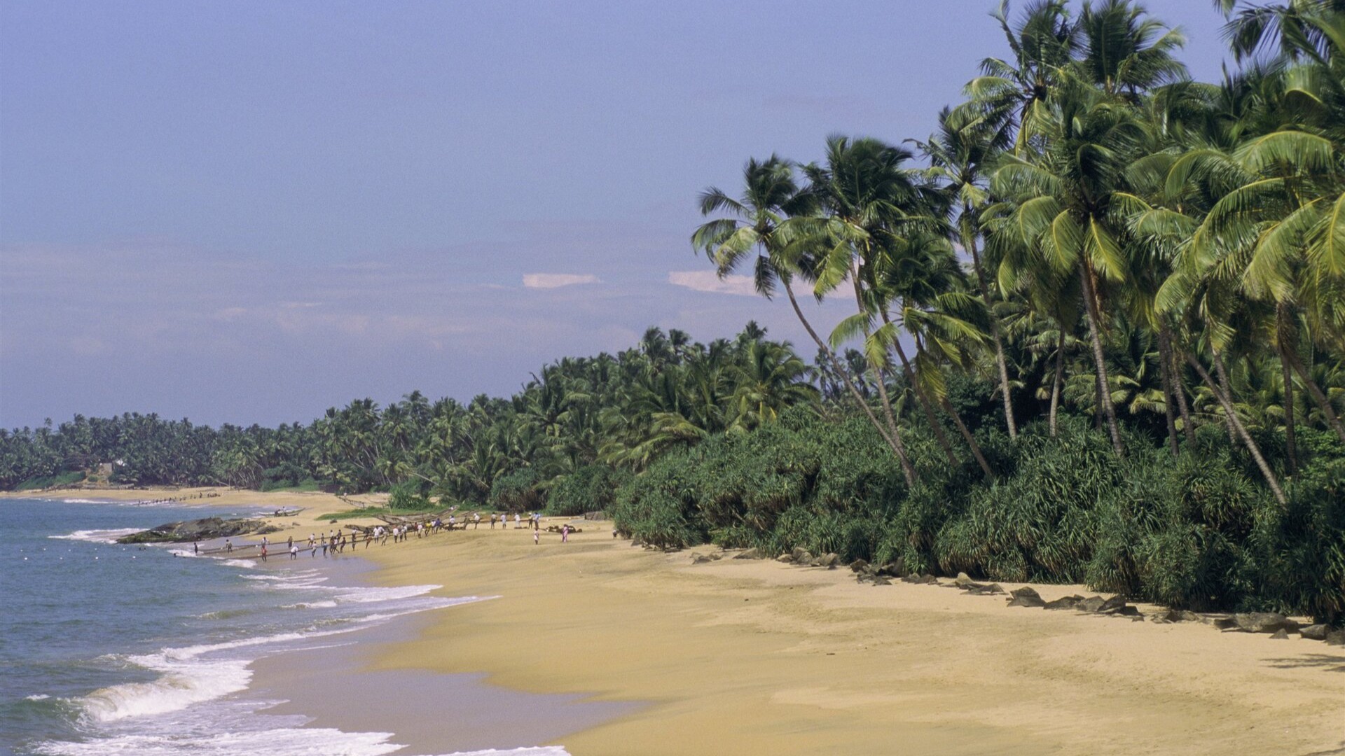 Вид на пляж Берувела, Шри-Ланка.