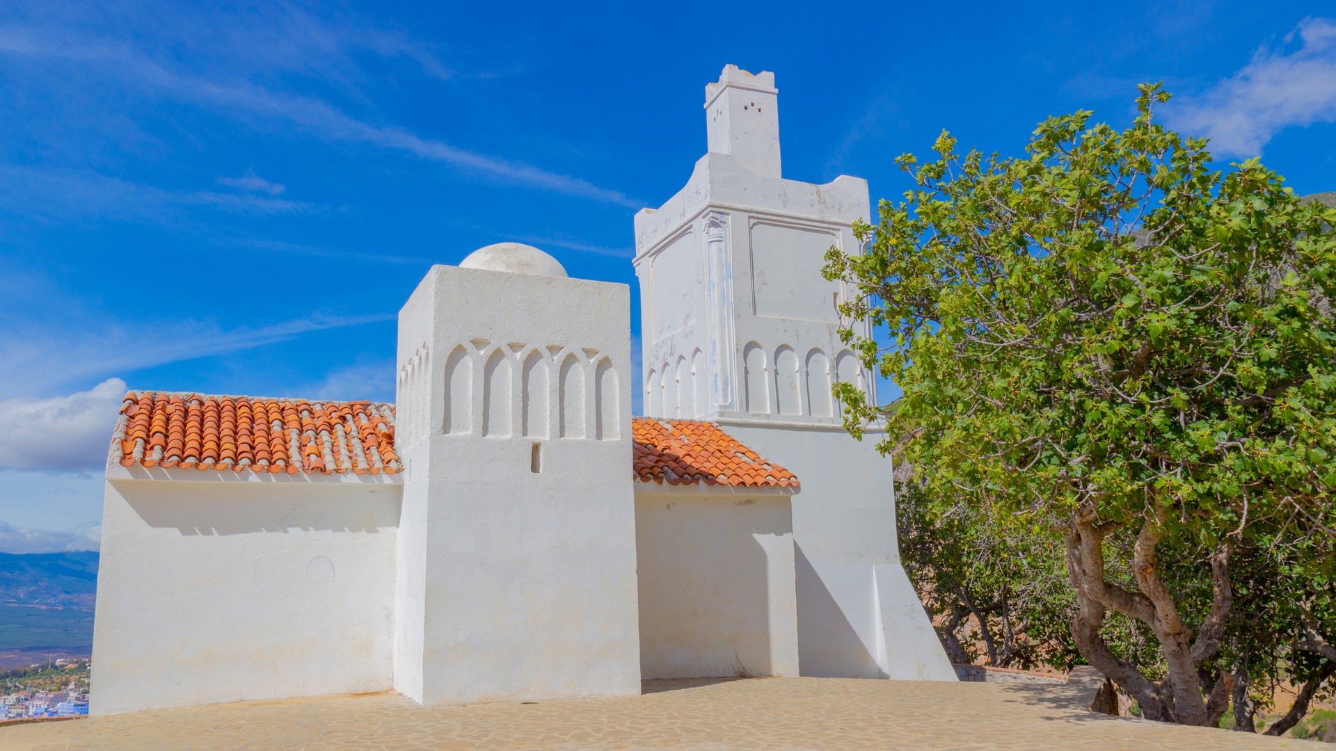 Белая испанская мечеть в городе Шефшауэн.